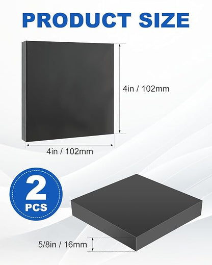 Rocaris Hot Rolled Steel Plate 5/8" x 4" x 4", Weldable Steel Sheet Metal - Image 2