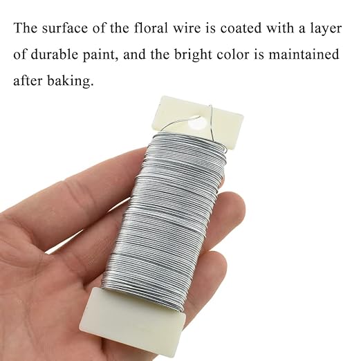 HAHIYO 22Gauge Silver Flexible Metal Floral Wire - Image 4