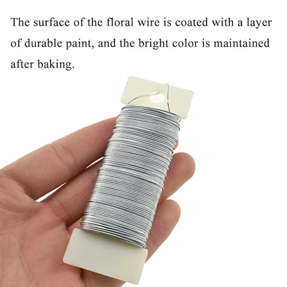 HAHIYO 22Gauge Silver Flexible Metal Floral Wire - Image 4