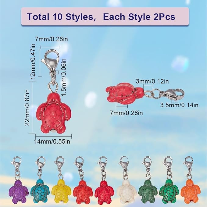 SUNNYCLUE Turtle Beads Stitch Markers - Image 2
