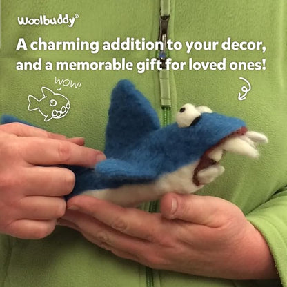 Woolbuddy Needle Felting Kit for Beginners Adults, Shark Sea Animal Project - Image 4