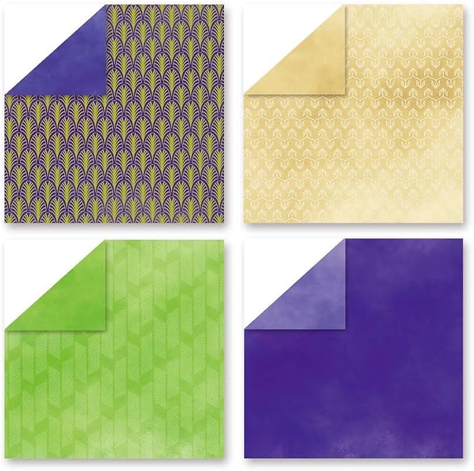 Boho Scrapbook Paper Vintage Flower Pattern Papers Pad 12×12, 24 Sheets - Image 3