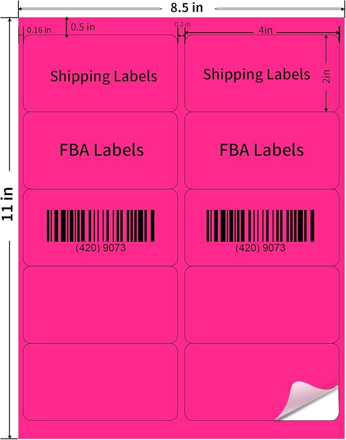 STARLIBOO Shipping Labels Stickers, Permanent Adhesive Sticker - Image 2