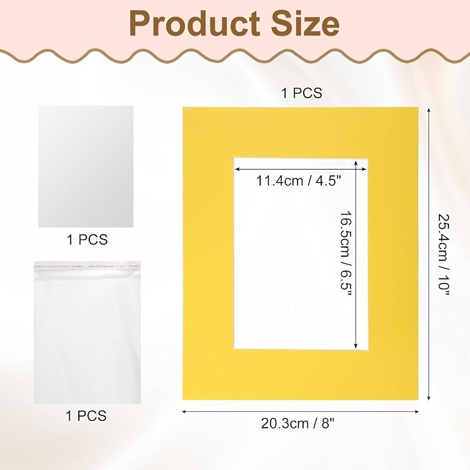 uxcell Picture Mats, 8 x 10 Mat Board Center - Image 2