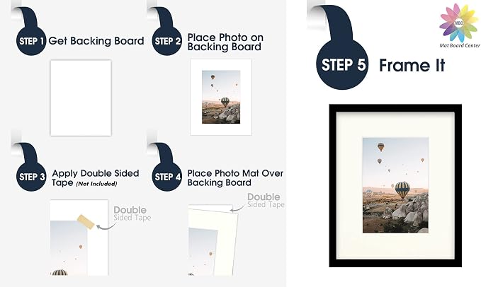 Mat Board Center, 8x10 for 5x7 Ivory Turret Color Mats - Image 5