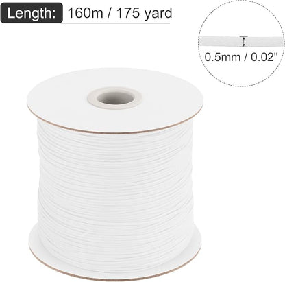 MECCANIXITY Waxed Polyester Cord 0.5mm 175 Yard White - Image 2