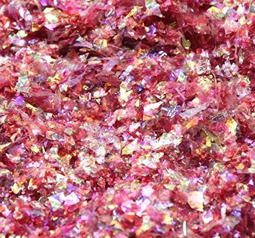 Red-Iridescent Ice Flakes- Iridescent Ice Glitter Flakes - Image 2