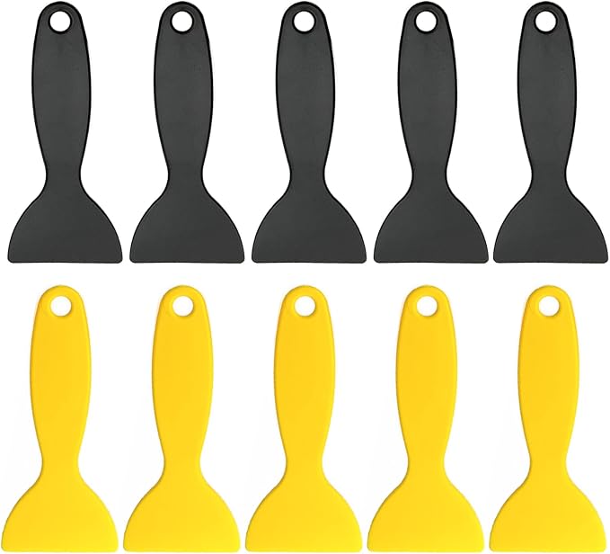 10pcs Plastic Spatula Paint Scrapers, Flexible Resin Scraper Putty Knife Air by Lankki