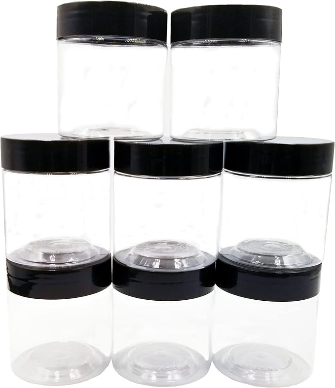 4 oz Plastic Jars with Lids, 8 Pack Wide-mouth Clear Storage Containers - Image 7