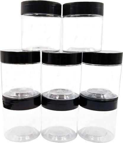 4 oz Plastic Jars with Lids, 8 Pack Wide-mouth Clear Storage Containers - Image 7