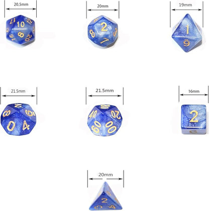 SmartDealsPro 6 x 7 Sets Glitter Polyhedral Dice Sets - Image 4