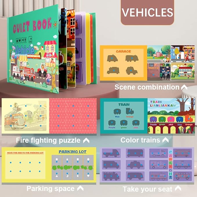 4 Subjects Montessori Quiet Book Busy Board - Image 5