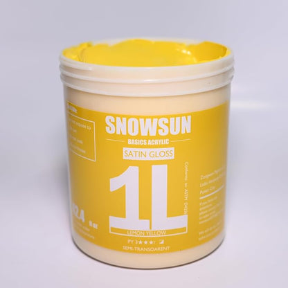 SNOWSUN Lemon Yellow Acrylic Paint, Large Bulk Heavy Body Acrylic Paint - Image 2