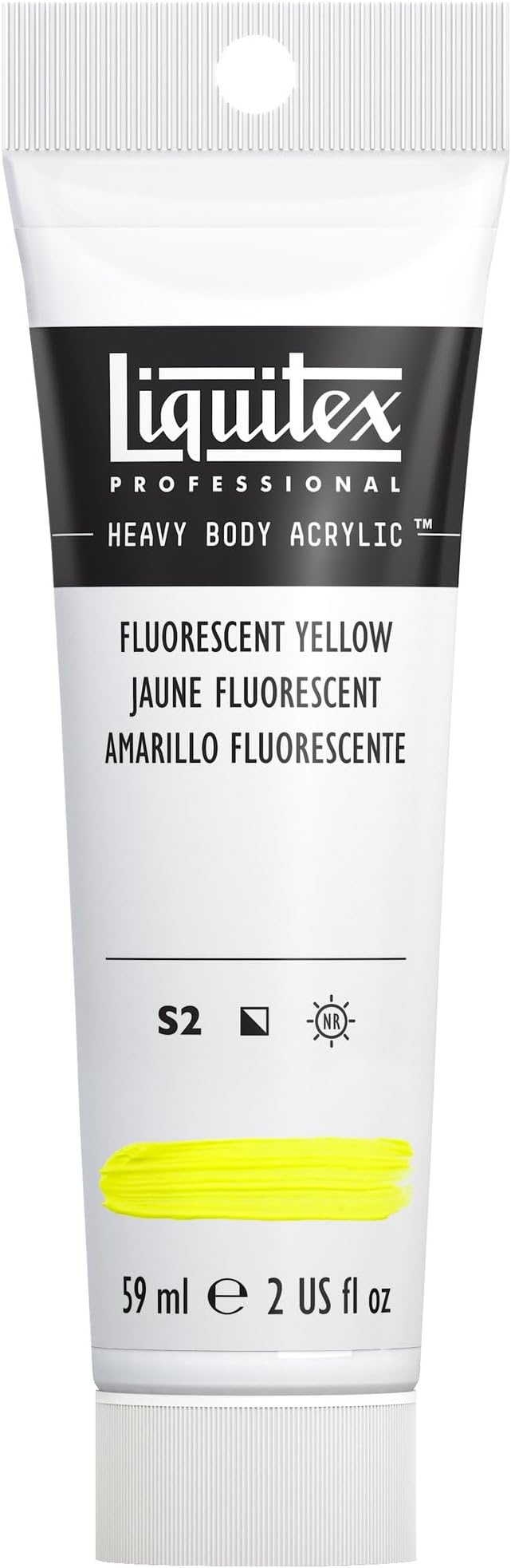 Liquitex Professional Heavy Body Acrylic Paint, 2-oz Tube, Fluorescent Yellow by Liquitex