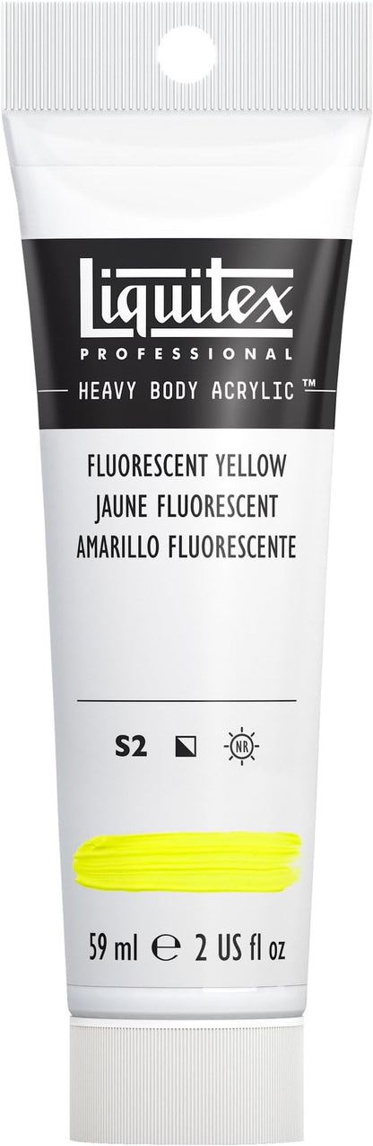 Liquitex Professional Heavy Body Acrylic Paint, 2-oz Tube, Fluorescent Yellow by Liquitex