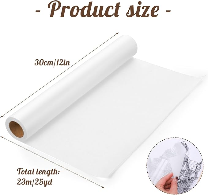 Tracing Paper Roll 12in x 25yd, Gift Wrapping - Image 2