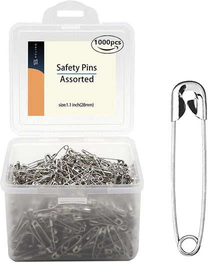 1000 Pieces - 1.1 Inch Clips Tool Kit - Assorted Decorative Pins, Sewing by Vrupin