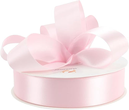 HUIHUANG Pink Satin Ribbon 1-1/2 inch x 100 Yards Light Pink Double-Faced Satin - Image 6