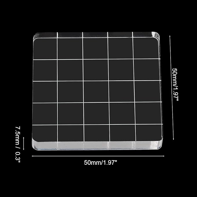 PATIKIL 2"x2" Acrylic Stamp Block - Image 2