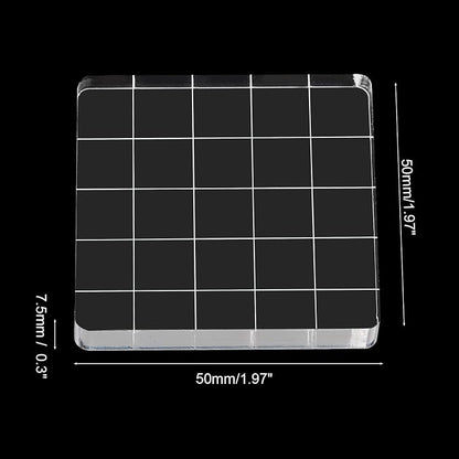 PATIKIL 2"x2" Acrylic Stamp Block - Image 2