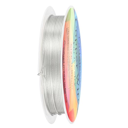 0.8 mm/20 Gauge Copper Wire for Jewelry Making, 7.5FT Copper Beading Craft Wire by MMETERXITY
