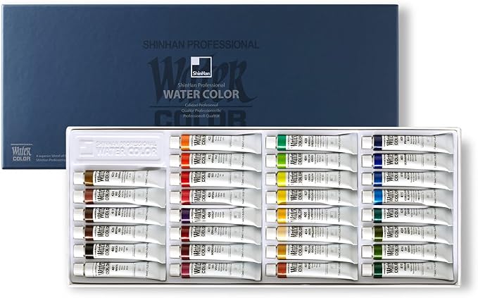 ShinHan Professional Watercolor Paint 7.5ml Tubes 30 Color Set by ShinHan