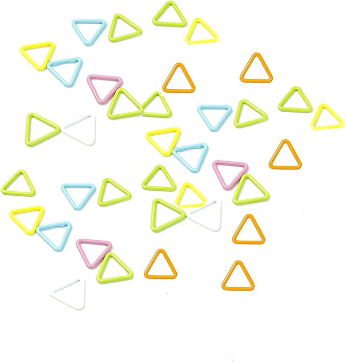 Hilsayum 30PCS Mini Metal Stitch Markers Triangle-Shaped Stitch Markers by Hilsayum