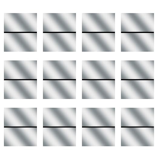 Laser Engraving Blank Silver ABS Double Color Plastic Sheet, 11.8x6.49x0.05 by Frddiud
