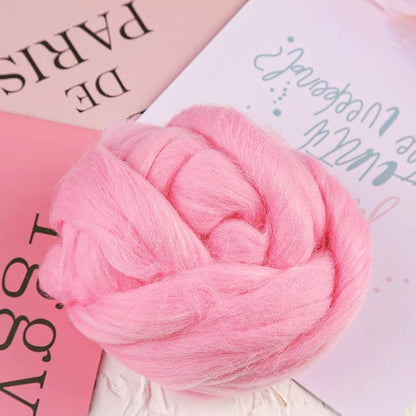 3.53oz Wool Roving Yarn, Fiber Roving Wool Top, Needle Felting Supplies - Image 3