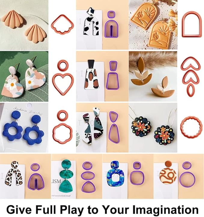 PTFJZ Polymer Clay Cutters for Earring Making - Image 3