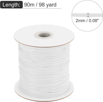 MECCANIXITY Waxed Cord 2mm Waxed Polyester Cord 98 Yard Wax String - Image 2
