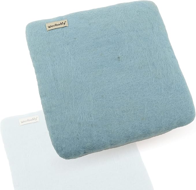 Woolbuddy Needle Felting Pad – Blue Wool Mat 10x10x1.5" – Foam Alternative Base by Woolbuddy