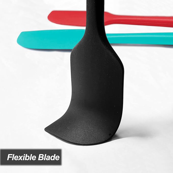 3 Pack Large Silicone Spatula for Kitchen, 600°F Heat resistant Rubber Spatulas - Image 6