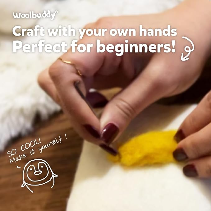 Woolbuddy Needle Felting Kit for Beginners Adults, Penguin Sea Animal Project - Image 9