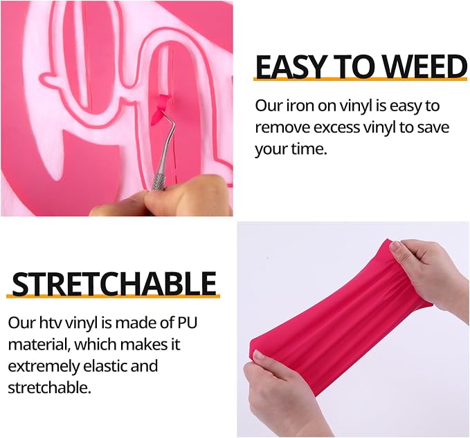 HTVRONT Pink Heat Transfer Vinyl Bundle - Image 3