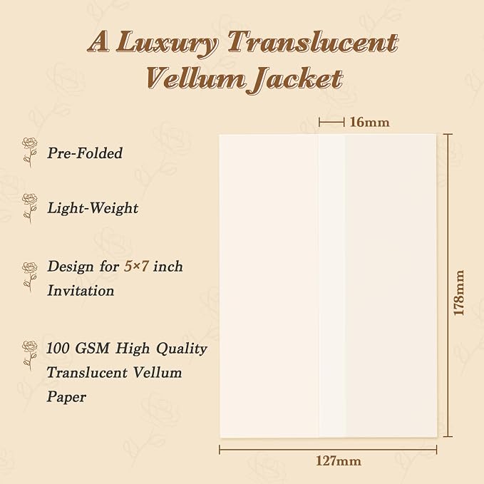 60 Pack Pre-Folded Vellum Jackets - Image 2