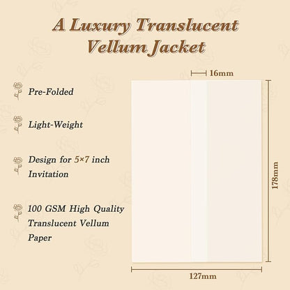 60 Pack Pre-Folded Vellum Jackets - Image 2