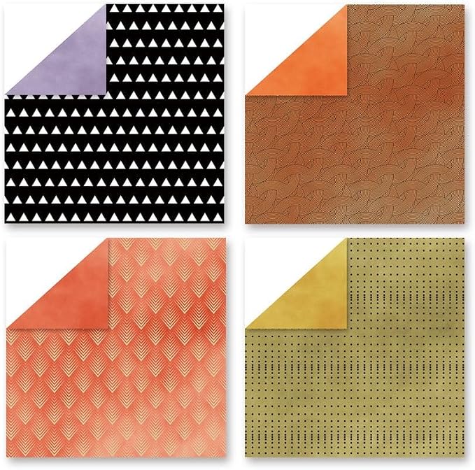 Boho Scrapbook Paper Vintage Flower Pattern Papers Pad 12×12, 24 Sheets - Image 4