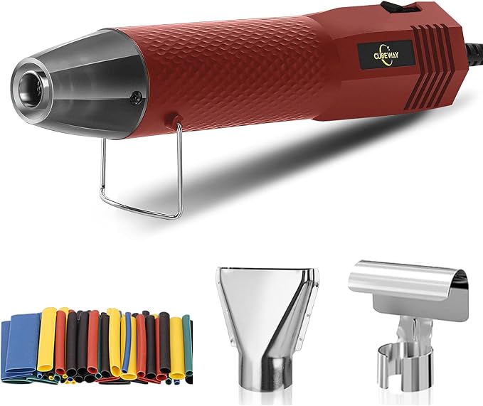 Mini Heat Gun 350W, 2-Temp Settings 392°F & 662°F, Fast Heat Hot Air Gun Tool by CUBEWAY