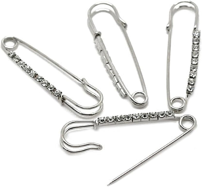 HOUSWEETY 10 Pcs Safety Pins Encrusted - Image 3