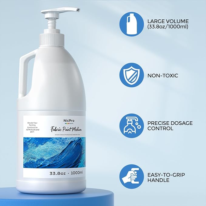 Nicpro Professional Effects Fabric Medium, 33.8oz Bottle - Image 7