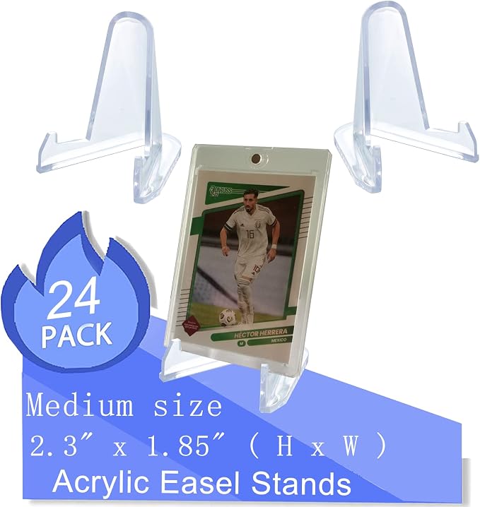 24 Packs Thickened edition Acrylic Card stands, Card Holder Display Stand - Image 8