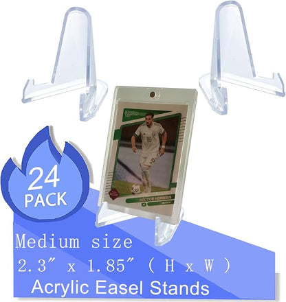 24 Packs Thickened edition Acrylic Card stands, Card Holder Display Stand - Image 8