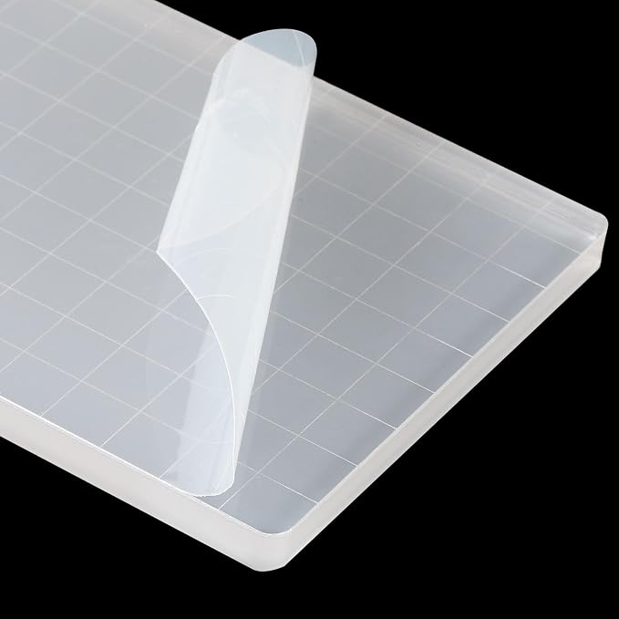 PATIKIL 5" x 3.5" Acrylic Stamp Block, 2 Pack Clear Stamping Block - Image 5