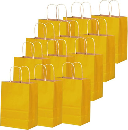 qiqee 32-Packs Yellow Paper Gift Bags by Qiqee