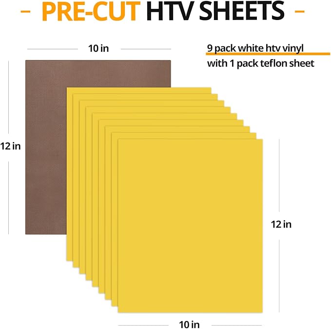 HTVRONT Yellow Heat Transfer Vinyl Bundle - Image 2