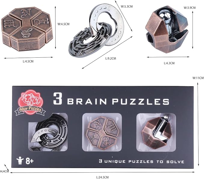 Brain Teaser Puzzle for Adults Puzzles Metal Hole Lock Adult Educational Toy - Image 2