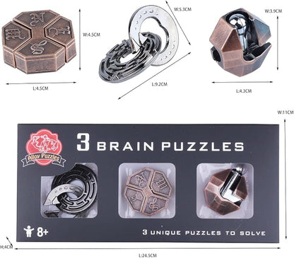 Brain Teaser Puzzle for Adults Puzzles Metal Hole Lock Adult Educational Toy - Image 2