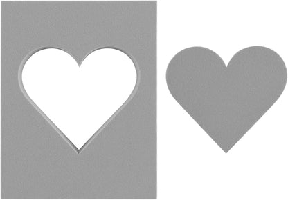 BAOFALI 4 Pcs Heart Cut Stamping Foam Grey Moldable Foam Stamps Plastic Dry - Image 6