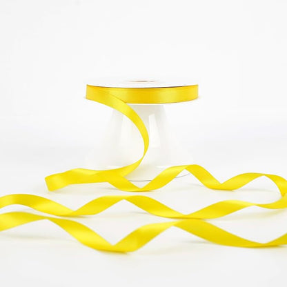 HUIHUANG Yellow Ribbon 1/2 inch Continuous 50 Yards Double-Faced Satin Ribbon - Image 7
